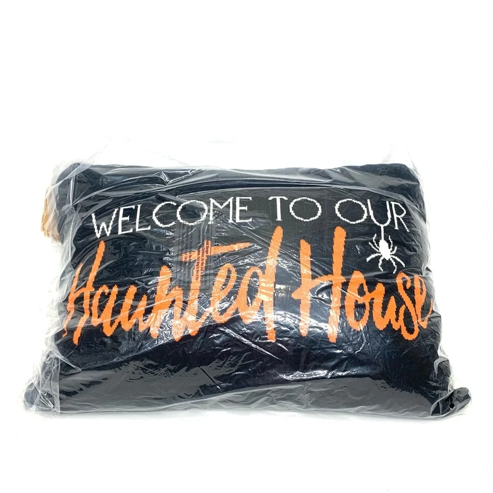 Sweet Street Oversized Decorative Halloween Pillow Welcome To Our Haunted House
